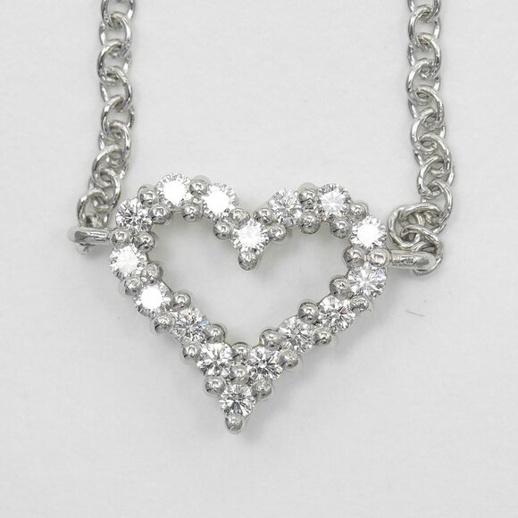 TIFFANY&Co. Sentimental heart Necklace Extra mini Pt950Platinum/diamond 2.... - Picture 4 of 8